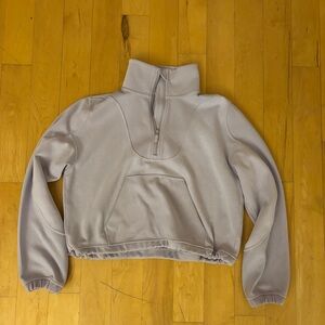 Lululemon sz 4 brushed softstreme half zip lilac ether